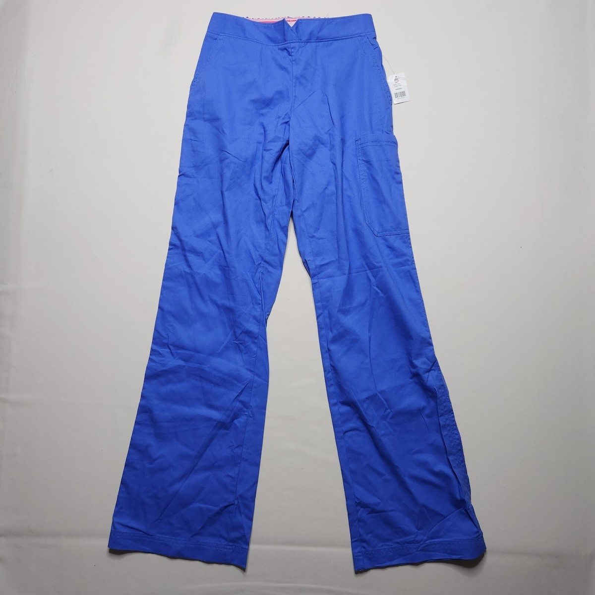 Koi by Kathy Peterson Marissa Scrub Pants Wide Leg Women Size XS Blue  \