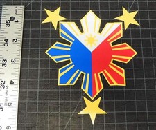 6 Filipino Pride Star Sun Sticker Die Cut Decal Style 1 Philippines Pilipinas