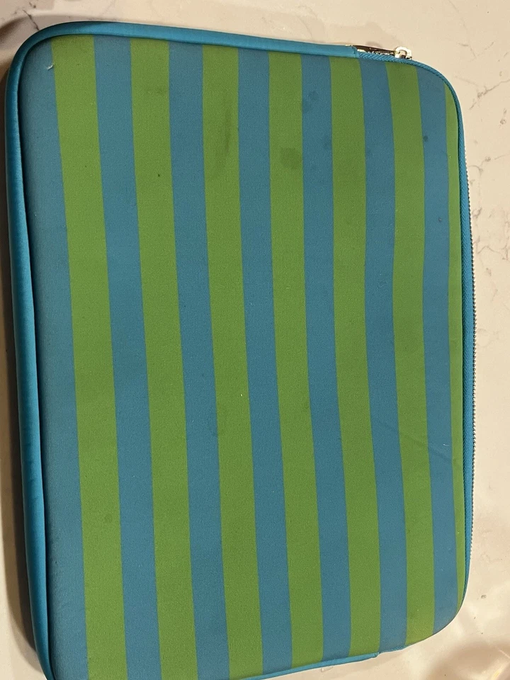 Capa de neoprene para notebook Kate Spade azul verde notebooks iPads - Imagem 3 de 4