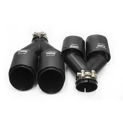 Universal 2PCS Carbon Fiber Exhaust Tip Dual Pipe OD 3.5" (89mm) ID 2.5" (63mm) - Picture 11 of 11