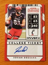 2020 Contenders Draft #204 Josiah Deguara Cincinnati Rookie TE Auto