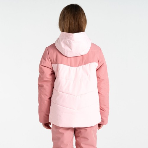 Dare2b Jolly Jacket Kids Childs Girls Snow Ski Jacket Winter Black Rose Pink - Picture 3 of 6