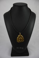 Shih Tzu, gold covered necklace, high qauality Art Dog CA