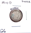 1914 DENVER BARBER SILVER DIME IN GOOD PLUS CONDITION