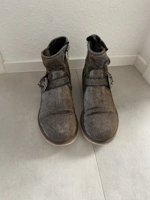 VENEZIA Stiefeletten Gr. 36 – Made in Italy – Echtleder-Futter – Metallic Look - Bild 1 von 4