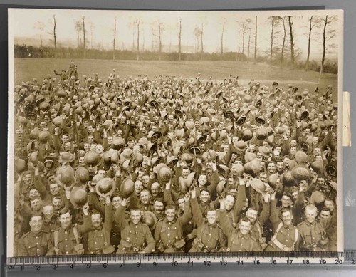 WW1 British Press Photo Middlesex Regiment Die Hards Battalion Western Front 