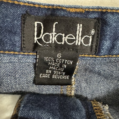 90s Vintage Rafaella Denim Maxi Skirt Size 6 High Rise Jean Pencil Dark Wash - Picture 9 of 15