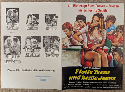 Flotte Teens und heiße Jeans - original Werberatschlag Erotik Gloria Guida