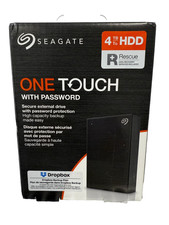 Seagate One Touch 4TB Portable External Hard Drive HDD With Password - Black BNB