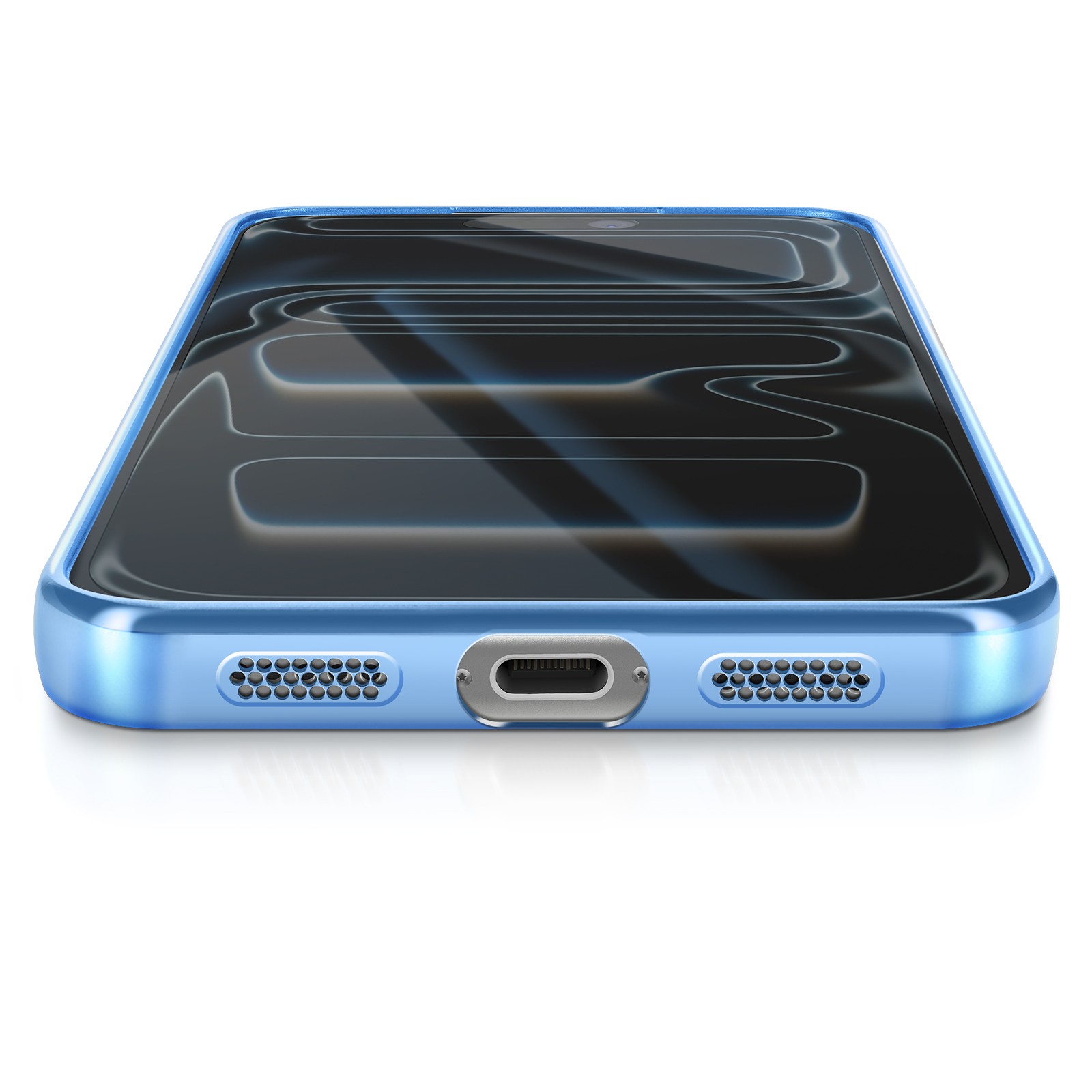 Coque iPhone 17 Pro cadre chrome antichoc compatible charge magnétique