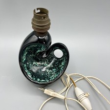 Vintage Keramik Tischlampe glasiert Frankreich midcentury B22 design antik