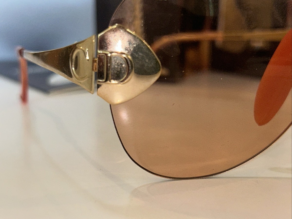 Christian Dior John Galliano Peach Gold Pilot 594 120 Sunglasses DIOR BY JOHN GALLIANO  main image 4