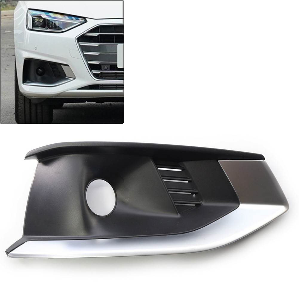 Front Bumper Fog Light Grille Cover Trim Fit For Audi A4L 2020-2022