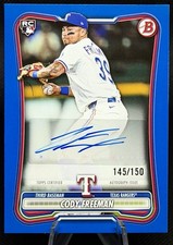 2026 Bowman Cody Freeman Rookie & Veteran Blue Border Auto Autograph /150 Texas