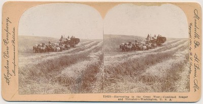 WASHINGTON SV - Harvesting Wheat - Keystone c1901