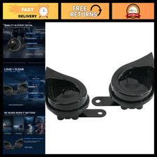 Loud Dual-Tone 12V Waterproof Car Horn Kit for Truck Motorcycle - Universal Fit