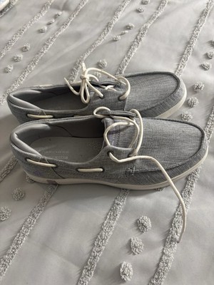Skechers On The Go Light Gray Slip On Shoes