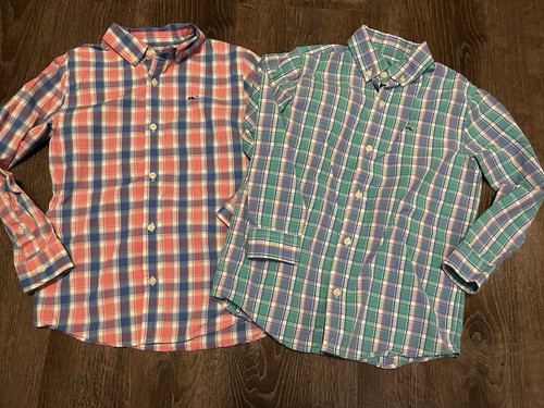 Vineyard Vines Boys Button Front Shirts Size 6 Lot Of 2