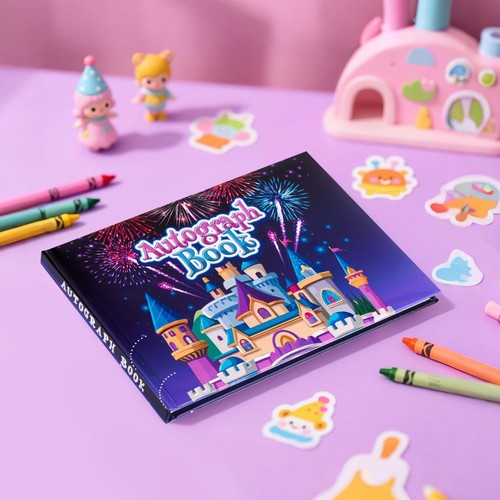 Autogrammbuch 2025 für Disney World Freizeitpark oder Kreuzfahrt Urlaub lila - Bild 6 von 7