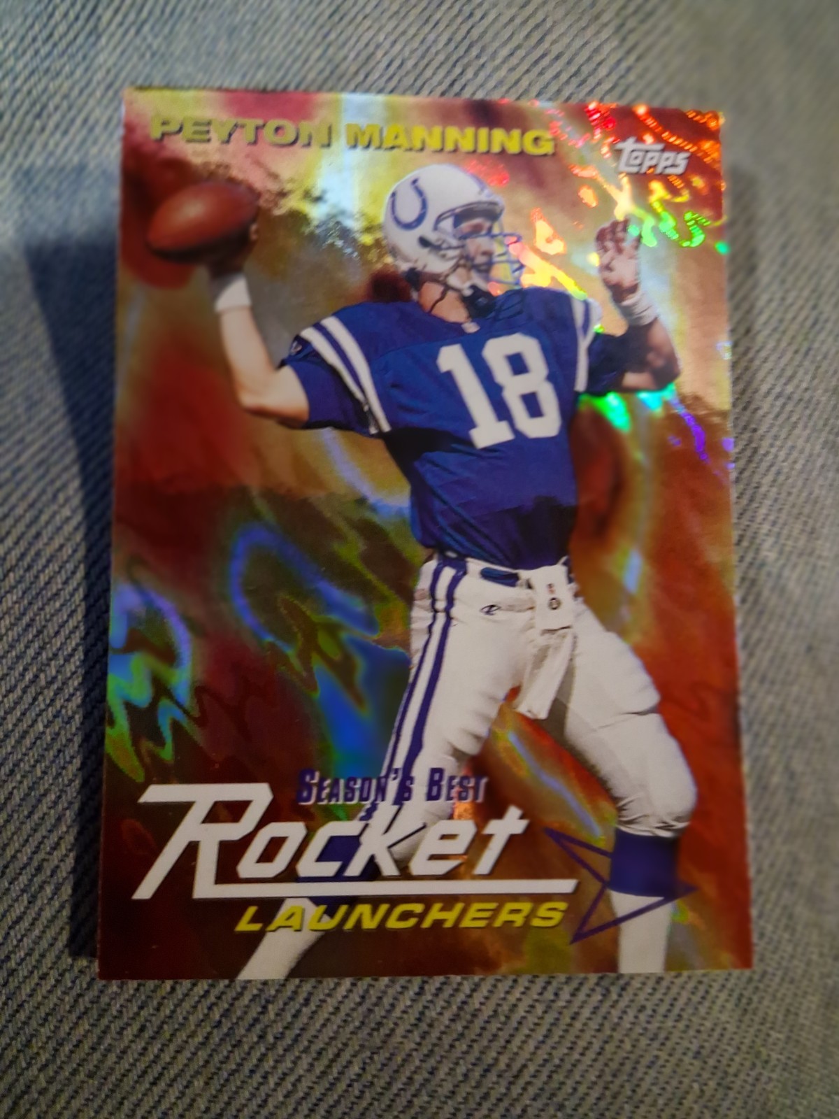 1999 Topps Chrome - Season's Best Rocket Launchers Peyton Manning#SB10 Refractor