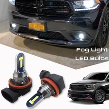 2pcs Extremely Bright HID White Fog Lights LED Bulbs for Dodge Durango 2014-2020