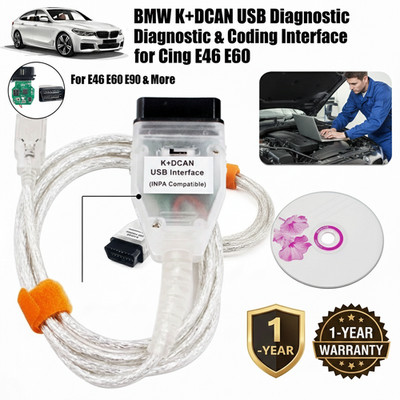 K+DCAN USB Ediabas Cable For BMW OBD2 INPA Diagnostic Coding Interface Tool