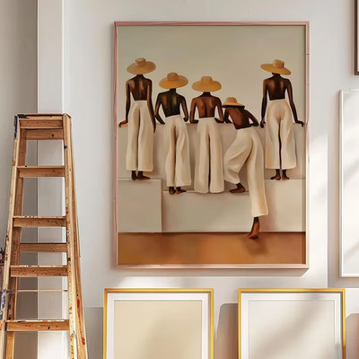 Leinwanddruck  Afrika Mode Bohemian Minimalistische Kunst Wanddekoration