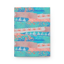 Colorful Nautical Themed Hardcover Journal, Sailboat Journal, Sea Life ...