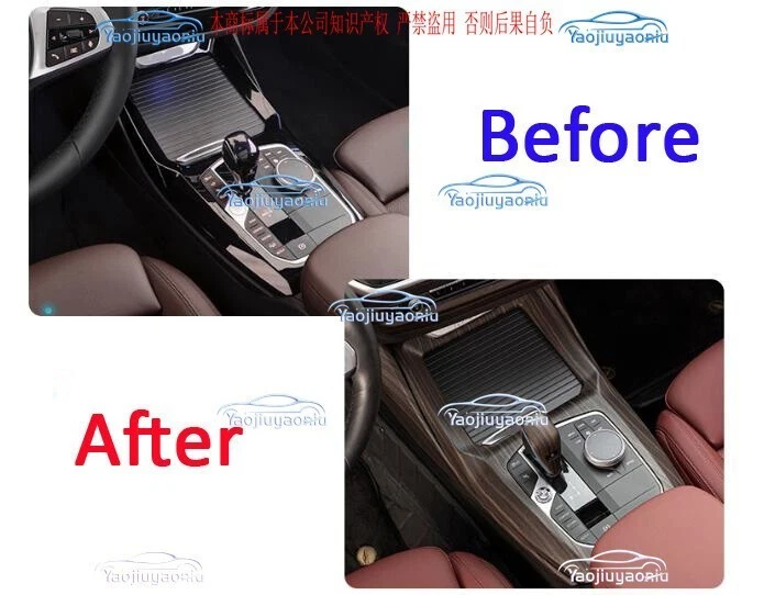 ABS Peach Wood Grain Interior Package Trim Kit 18pcs For BMW X3 X4 2022-2024 — 第 4/4 张图片