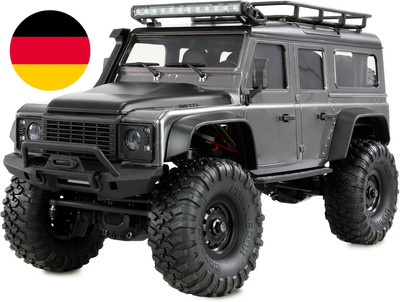 Amxrock Mini-D90 Scale Crawler 4WD 1:16 RTR Grau Inkl. Fernsteuerung, Akku, Lade