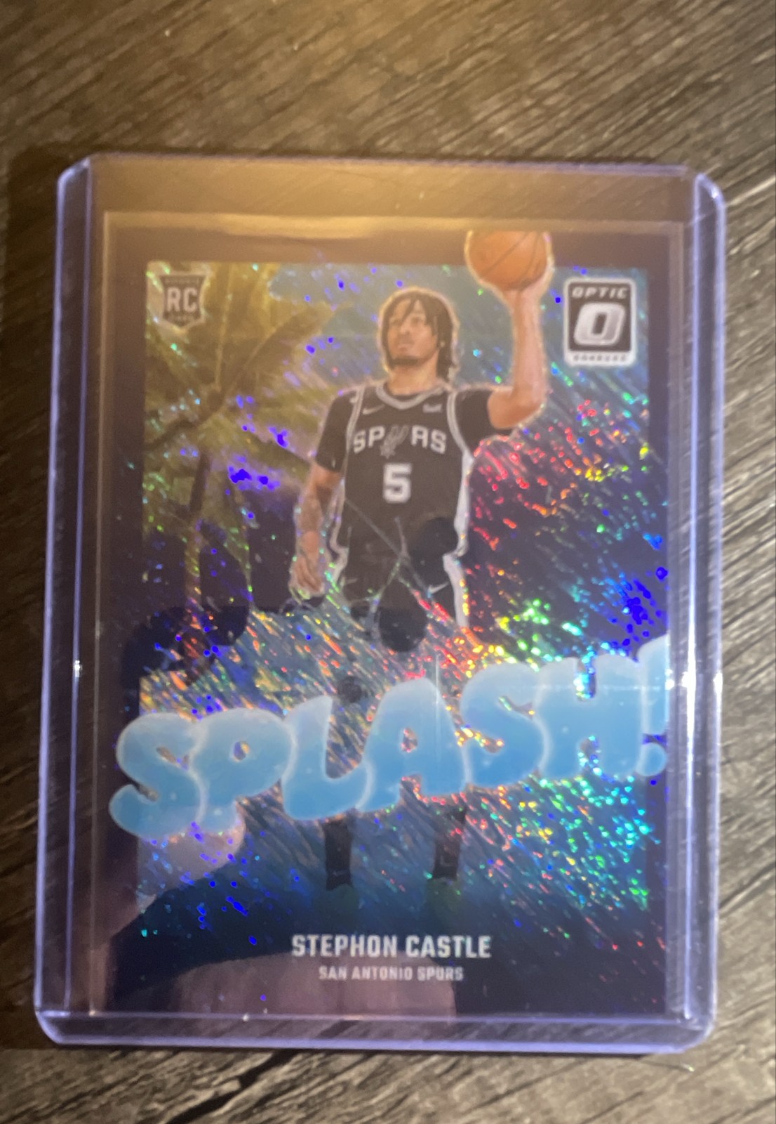 2024-25 Panini Donruss Optic Splash Stephon Castle #14 Purple Shimmer Prizm (RC)