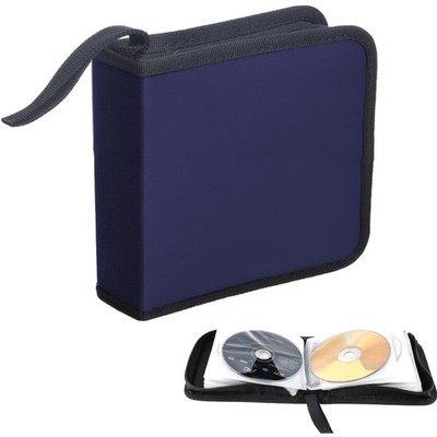 CD- und DVD-Aufbewahrungstasche für Auto und Zuhause, 40 Discs, Blau