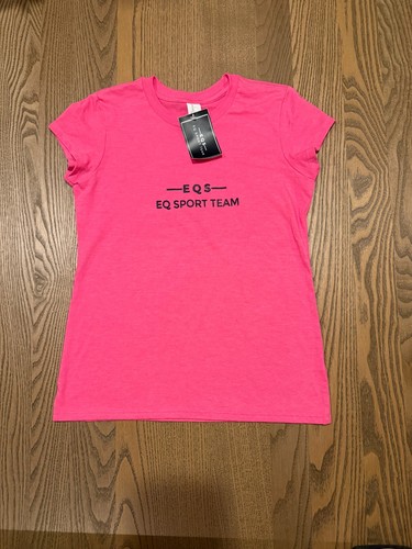 Girls M Equestrian Team Apparel Graphic Pink Tee "EQ SPORT TEAM"