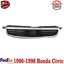 Grille For Honda Civic 1996-1998 Dx Ex Gx Lx Sedan Us Models Chrome With Black Grille For Honda Civic 1996-1998 Dx Ex Gx Lx Sedan Us Models Chrome With Black