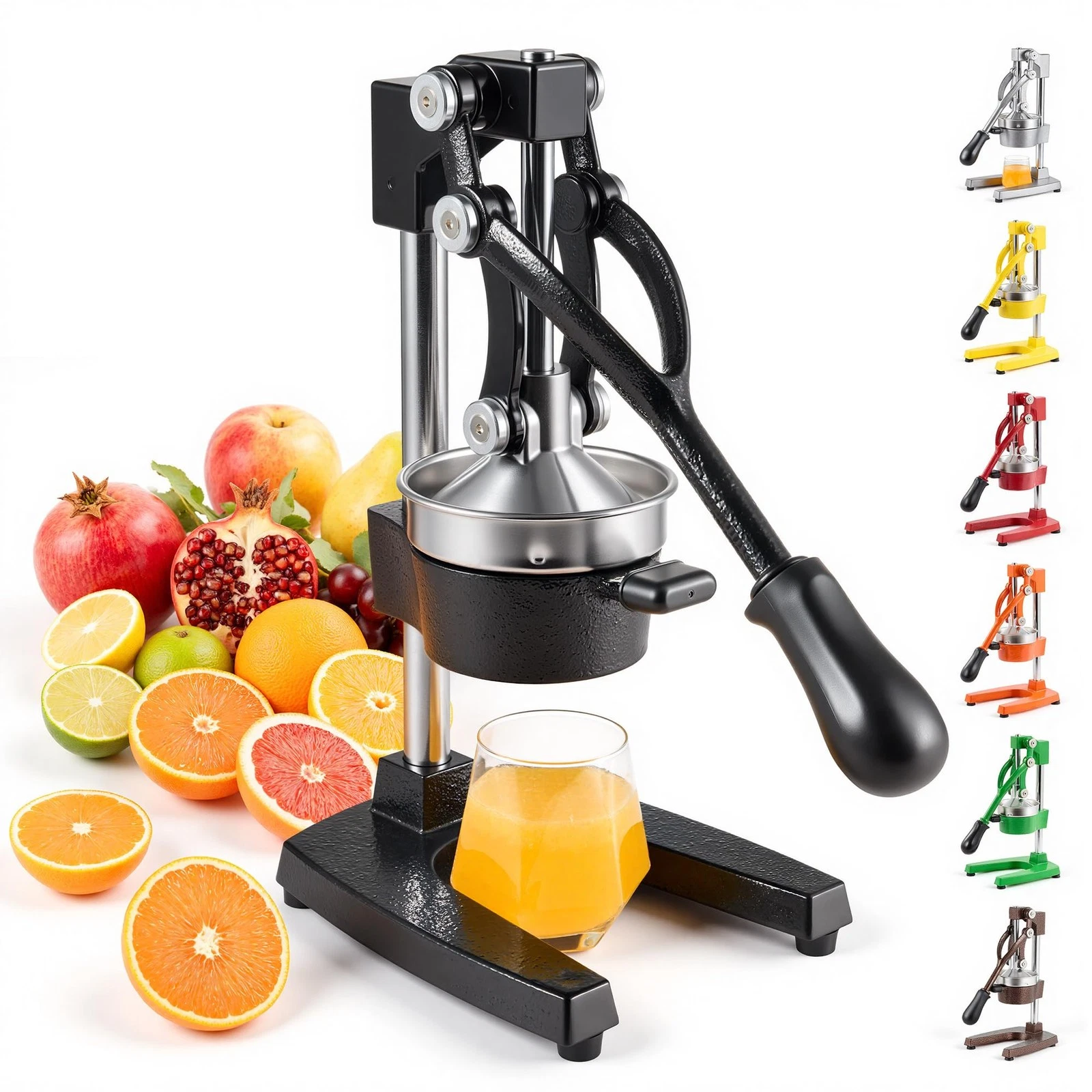 Manual Citrus Juicer, Commercial Grade Cast Iron Orange Juicer, Professional ...