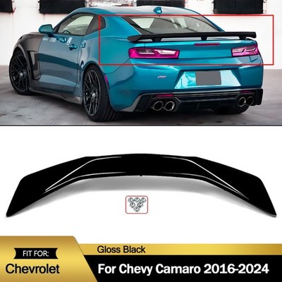 Gloss Black Rear Trunk Spoiler Wing Fits 2016-2024 Chevy Camaro RS SS ZL1 Style