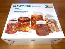 SNAPWARE CANISTERS CONTAINER PYREX  FOOD STORAGE AIRTIGHT 64 OZ 10 CUPS SET