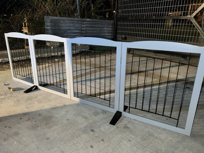 #ad #ad Wood Black Metal Fence 2ft High and 6ft 1 2 Length for Outdoor Use $41.30