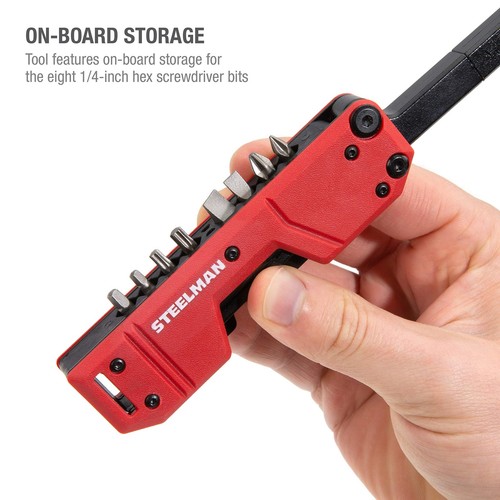 10-In-1 Multi-Tip Folding Magnetic Pocket Screwdriver with Carrying Clip and ... - Picture 4 of 8