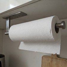 Paper Towel Holder Under Cabinet Wall Mount Stainless Steel Rack Kitchen
