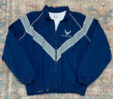 USAF US Air Force Mens PTU Physical Training Jacket Windbreaker Full Zip Med/Reg