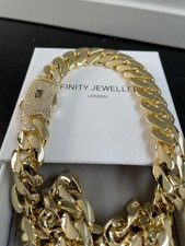 15mm Cuban Link Chain 18–30” | 14K Real Yellow Gold Plated | Box Clasp | UK Sell