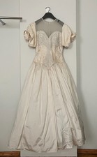 Vintage Princess Beaded Corset Wedding Dress US10