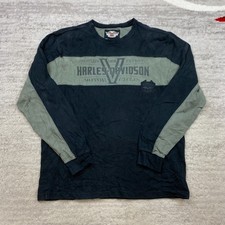 Harley Davidson Shirt Large Black Green Biker HD Motorcycle Biker Outdoors Men