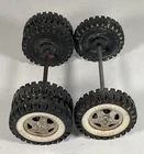 Vintage Tonka Set Of 6 Wheels Whitewall Tires Axle Assembly Parts Restore Custom