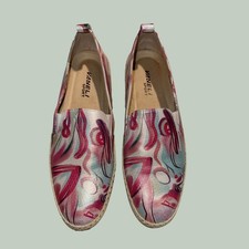 Vaneli Sport Women Abstract Print Espadrille Platform Slip On Sneakers Pink 9.5M
