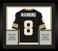 FRMD Archie Manning New Orleans Saints Signed Mitchell & Ness Black Rep Jersey