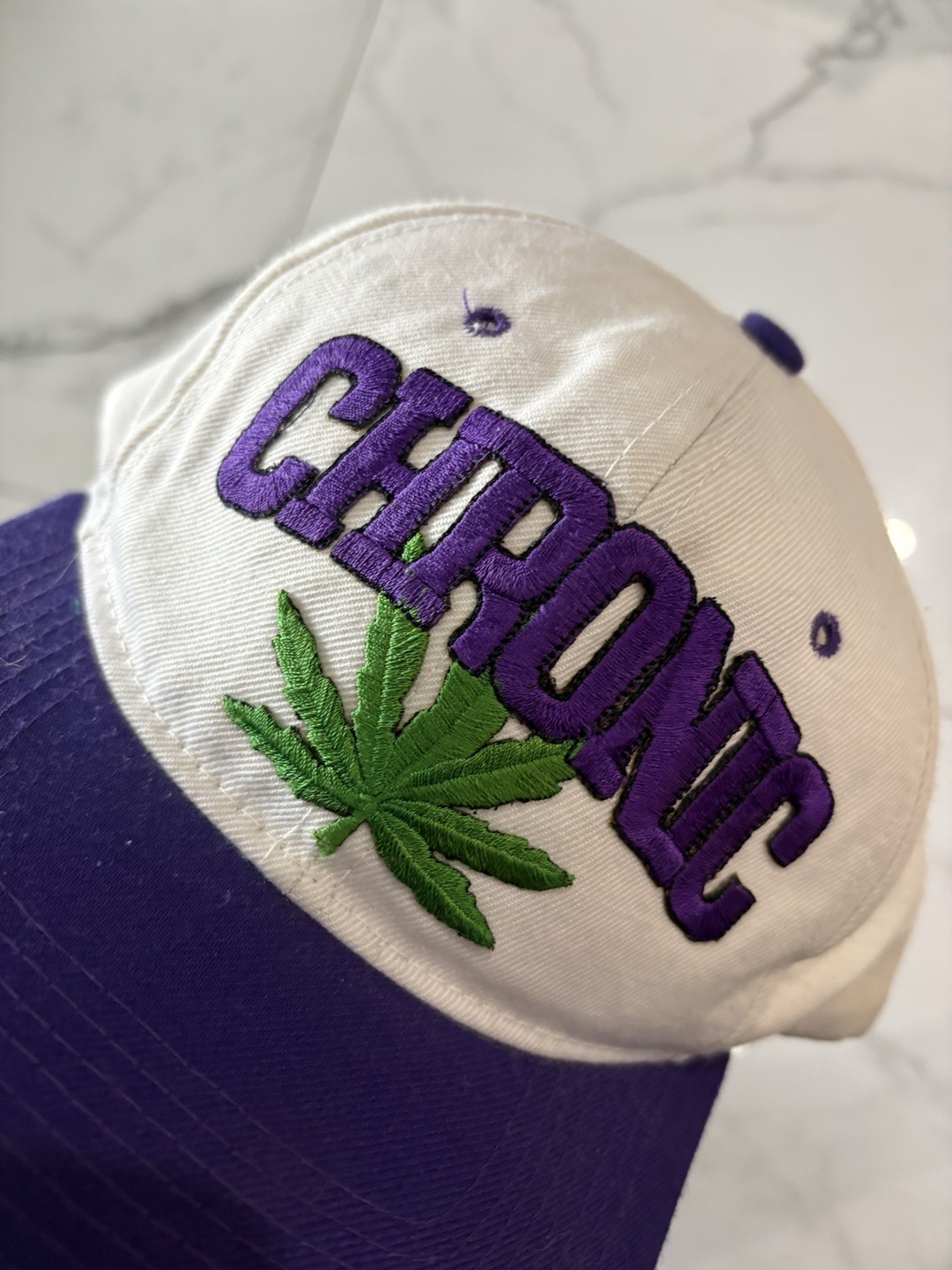 Vintage 90s Chronic Dr Dre Leaf Purple Snapback Hat Rap Rare Rap image 5