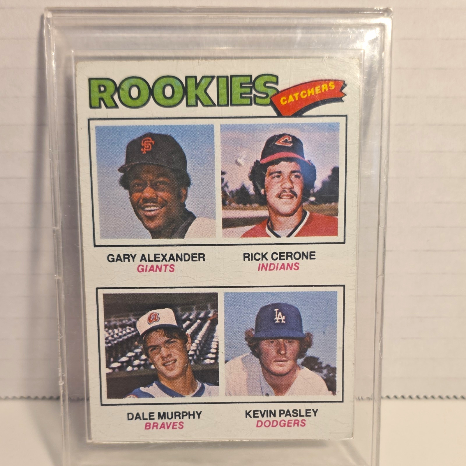 Topps 1977 #476 Rookies Catchers Rookie Gary Alexander Cerone Murphy Pasley