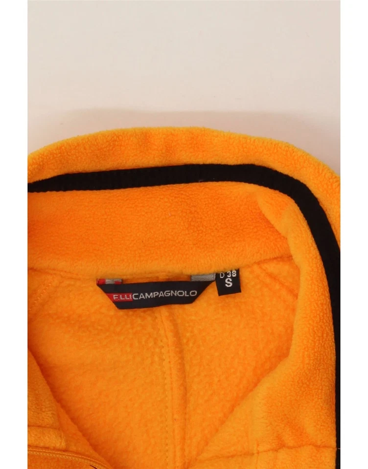 Chaqueta polar CAMPAGNOLO para mujer UK 10 pequeña poliéster a rayas amarillas IY09 Foto 3 de 3